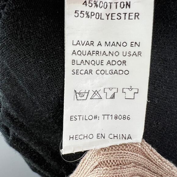 Thinkable Beige Cropped Cami Top Knit Tie Front Ribbed Strap Ruffle Hem XS? - Picture 8 of 9